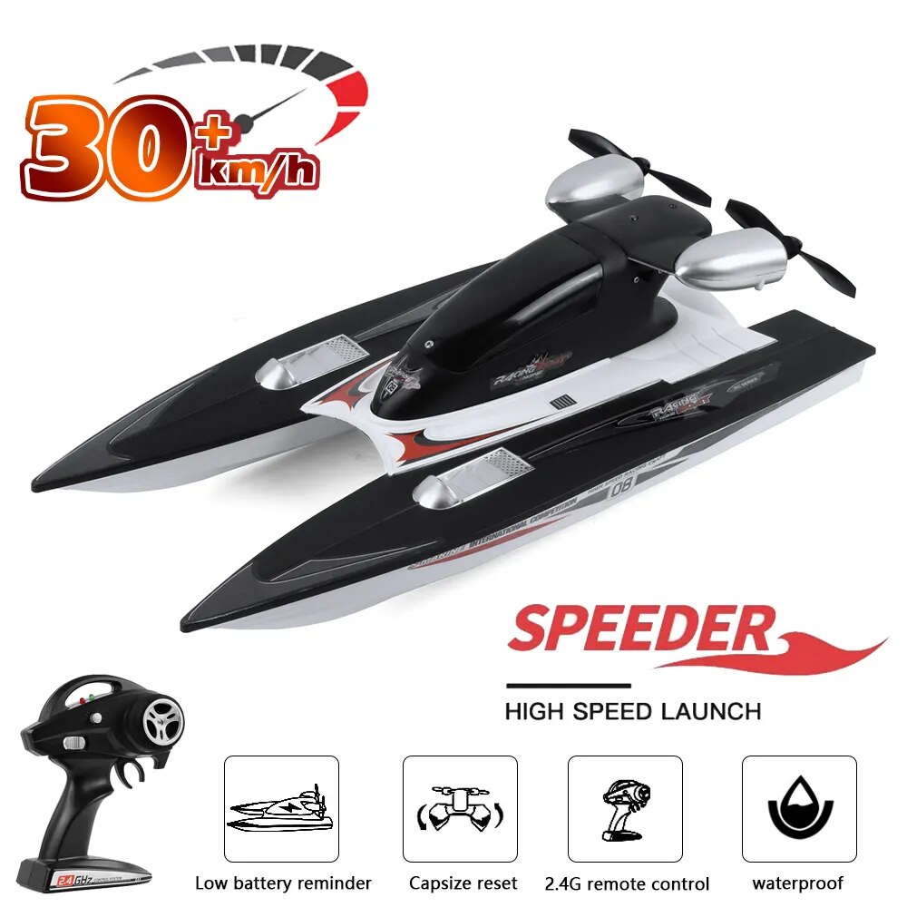 30 KM/H RC Boat 2.4G RC High Speed Racing Boat Waterproof Model Electric Radio Remote Control Jet Boat Gifts Toys for Boys | DaniGa