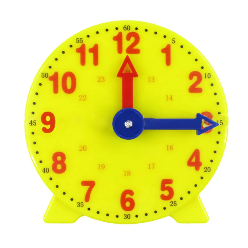 Montessori Kids Learning Clock Time Teacher Gear Clock 12/24 Hour Parent-child Interaction Educational Clock Toy Teaching Aids | DaniGa